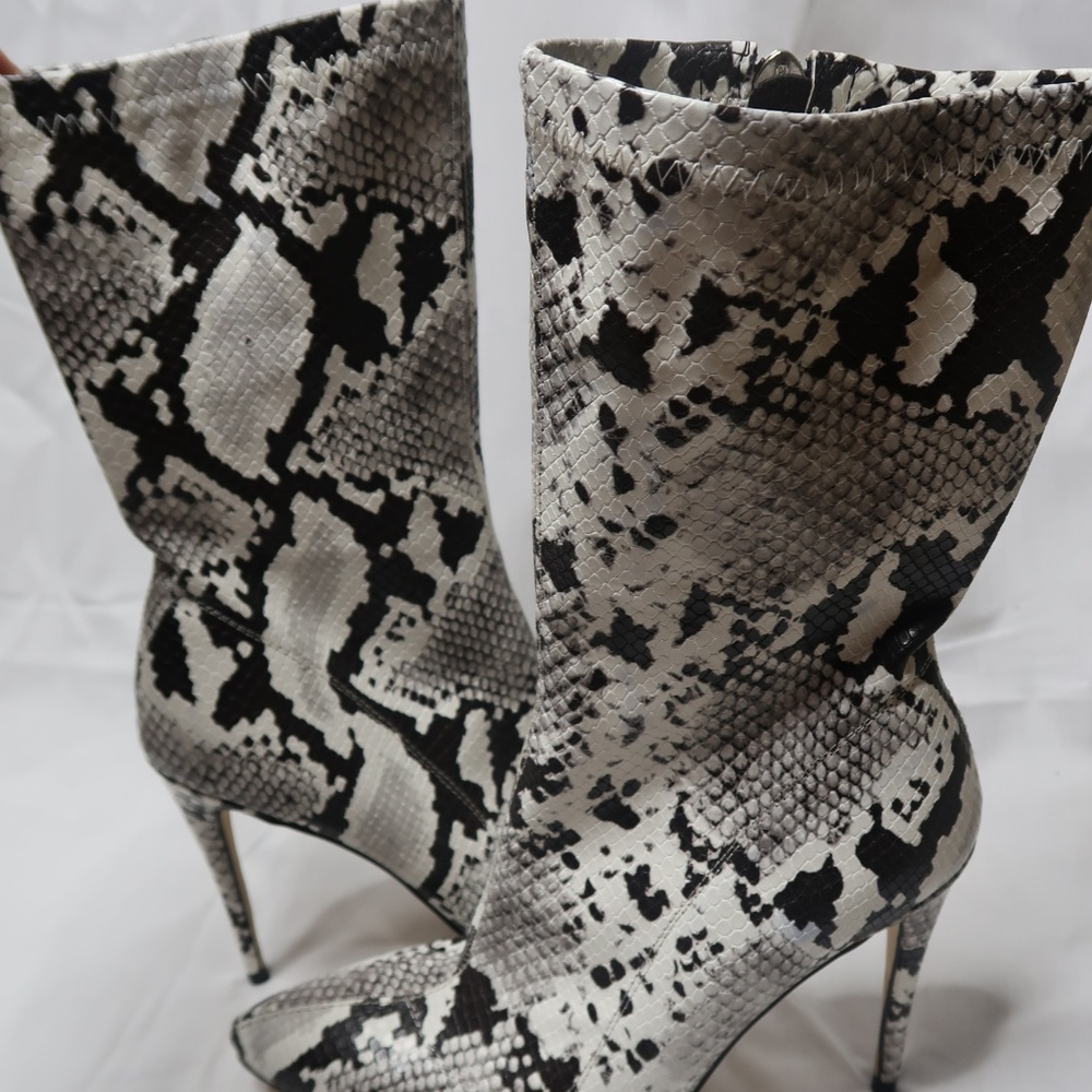 Snakeskin Calf Bootie